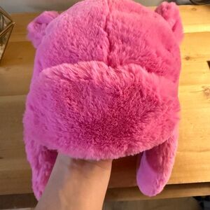 UGG Pink Fuzzy Kids Hat NWT